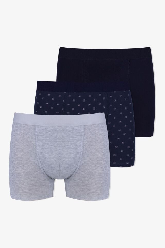 Erkek 3'lü Pamuklu Likralı Boxer gmelanjetniklaci - 3XL