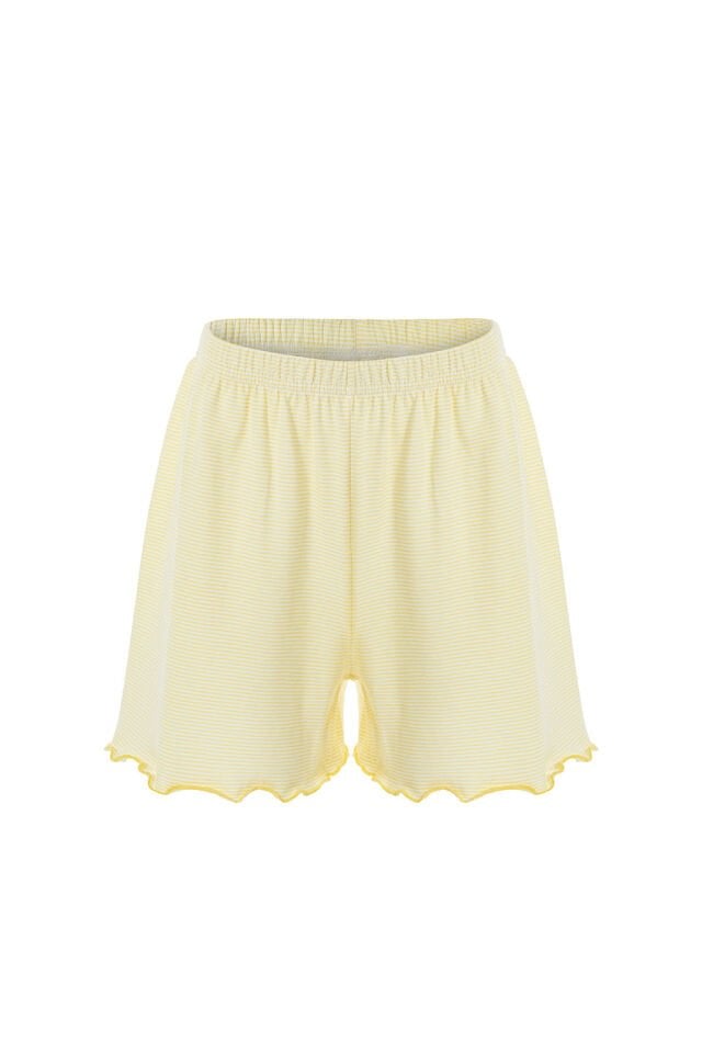 Kız Çocuk Pamuklu Desenli İp Askılı Pijama Takımı