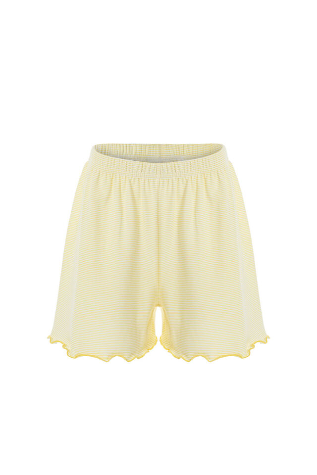 Kız Çocuk Pamuklu Desenli İp Askılı Pijama Takımı