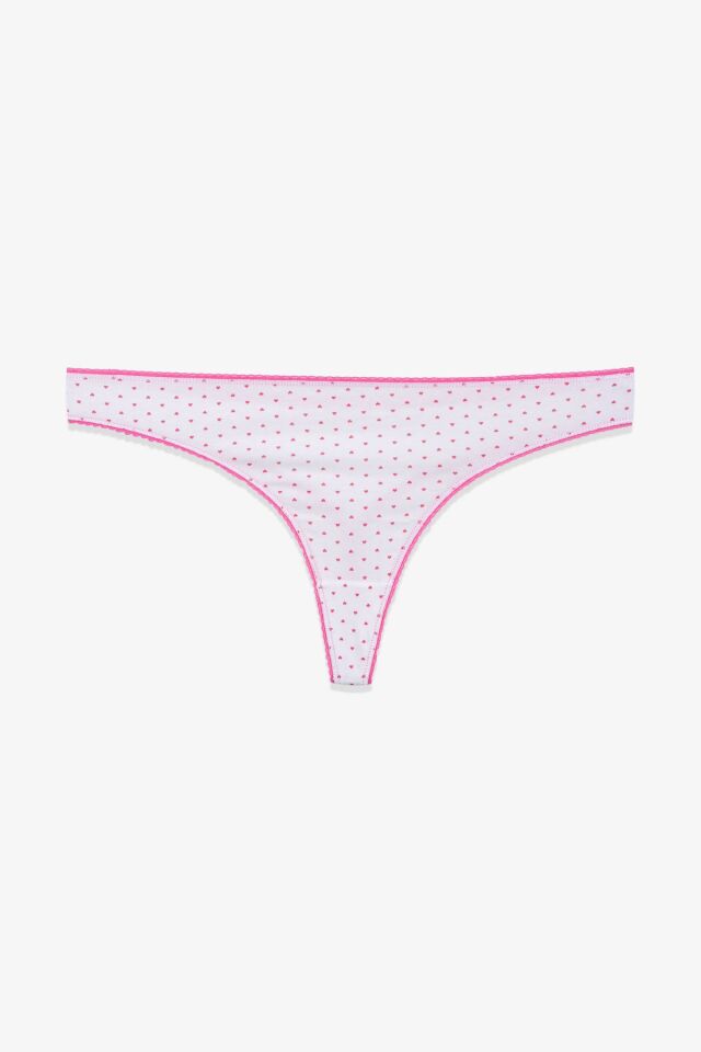 Kadın 3'lü Pamuklu Desenli Tanga 11030-21 - L/XL