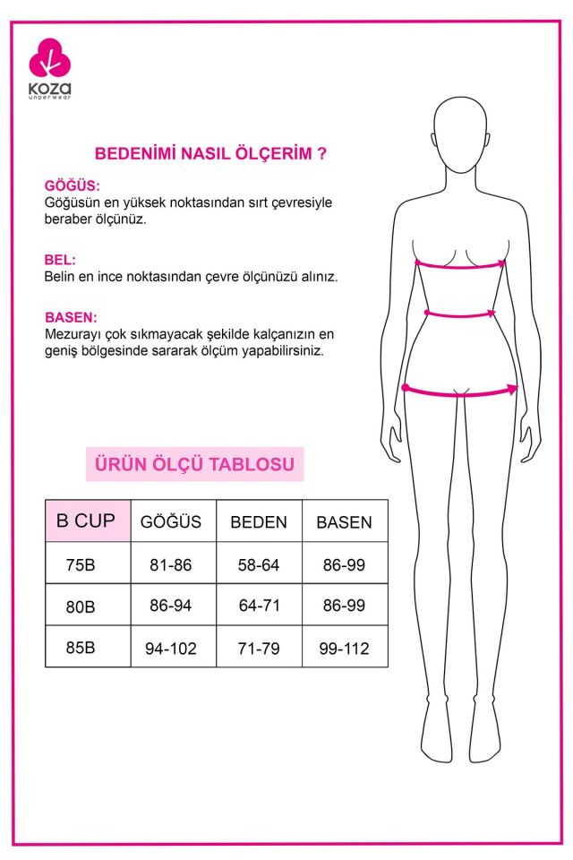 Kadın Fitilli Yarım Dolgulu Sütyen Takım Ekru - 80B