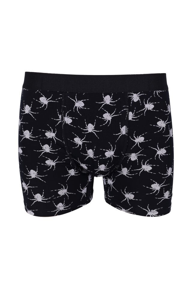 Erkek Tekli Desenli Pamuklu Boxer Siyah - 2XL