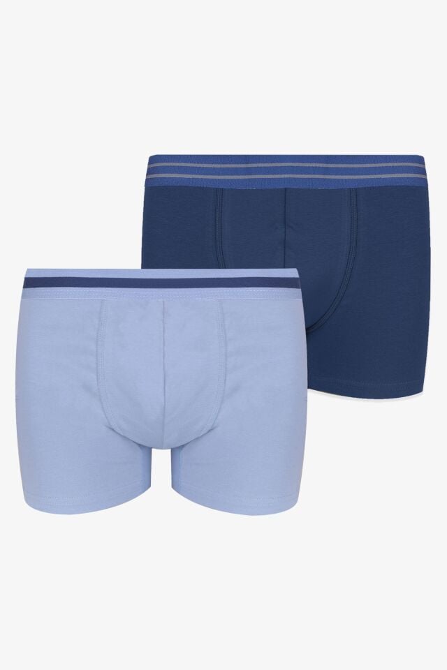 Erkek 2'li Pamuklu Likralı Boxer KO9178-14 - L - KO9178-14 - L