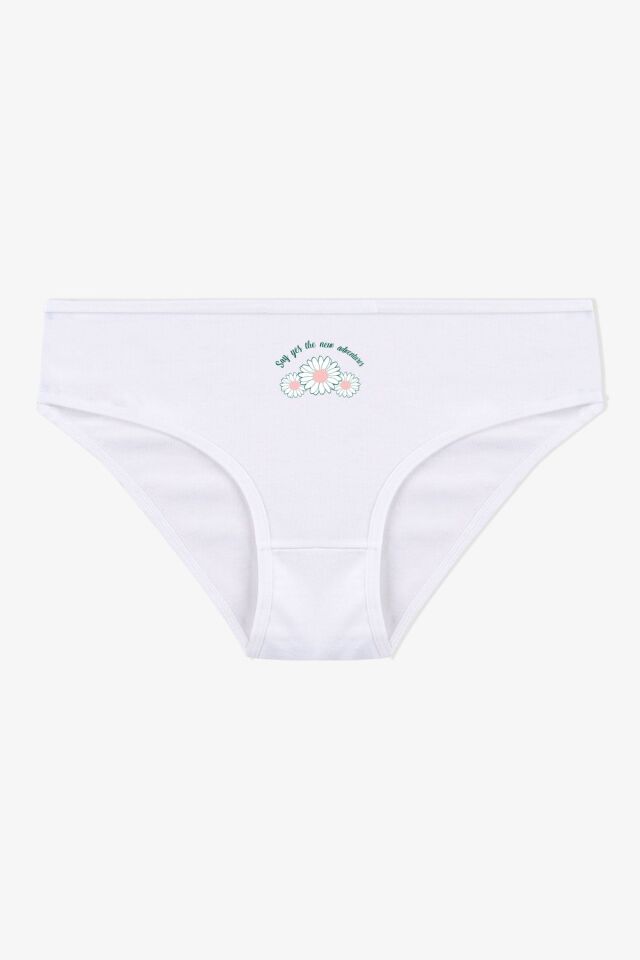 3'lü Desenli Pamuklu Yüksek Bel Bato 2060-340 - 3XL