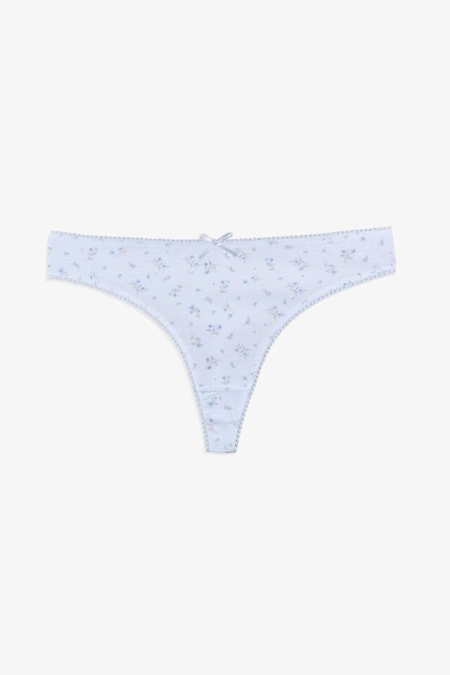 Kadın 3'lü Pamuklu Desenli Tanga 11030-12 - L/XL