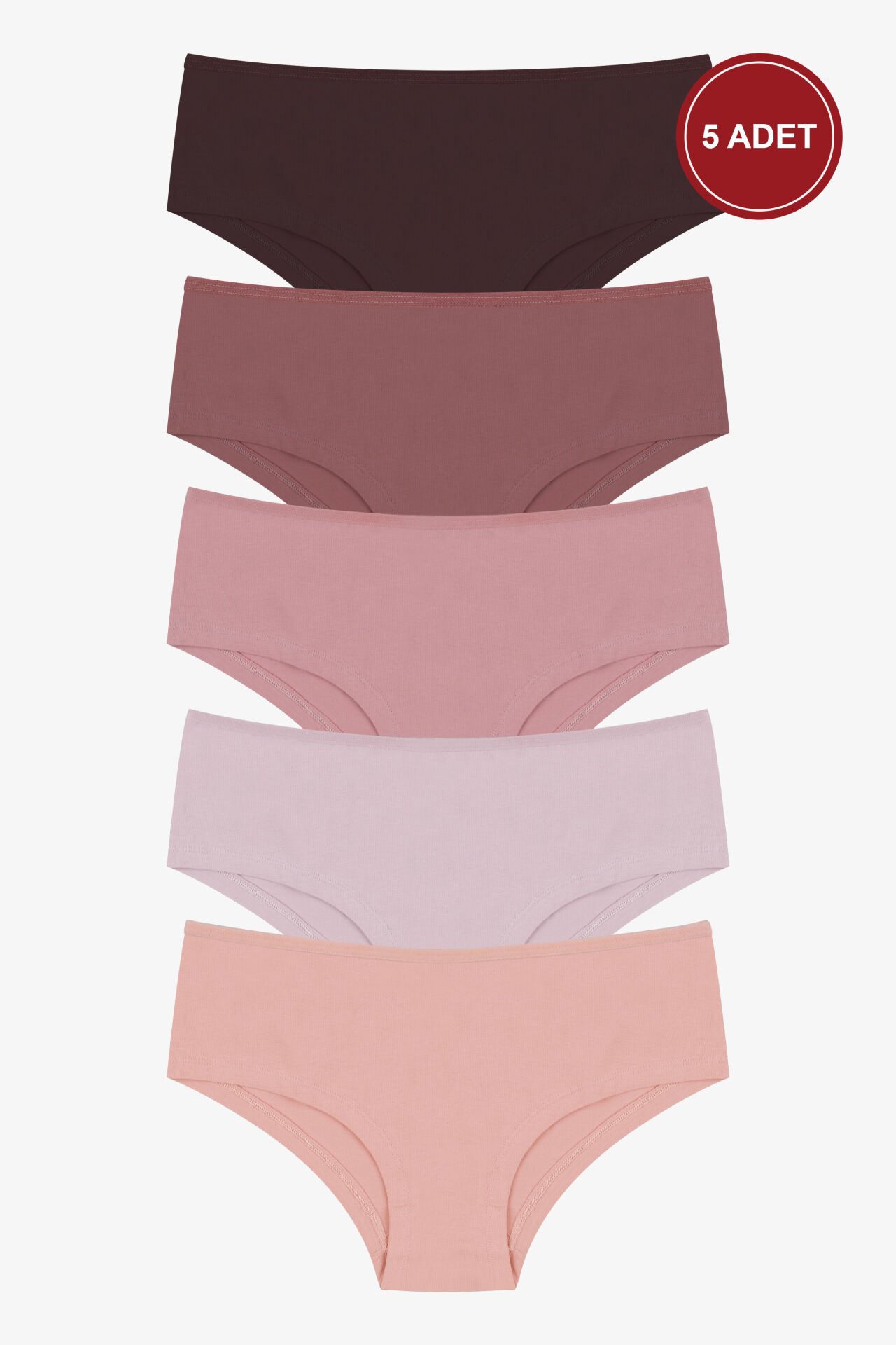 Kadın 5'li Likralı Hipster Kahverengi - S