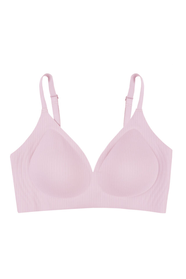 2'li Balensiz Görünmez Fitilli Kaşkorse Çıkarılabilir Pedli Dikişsiz Sütyen Bebe Mavisi - Pembe - 90B