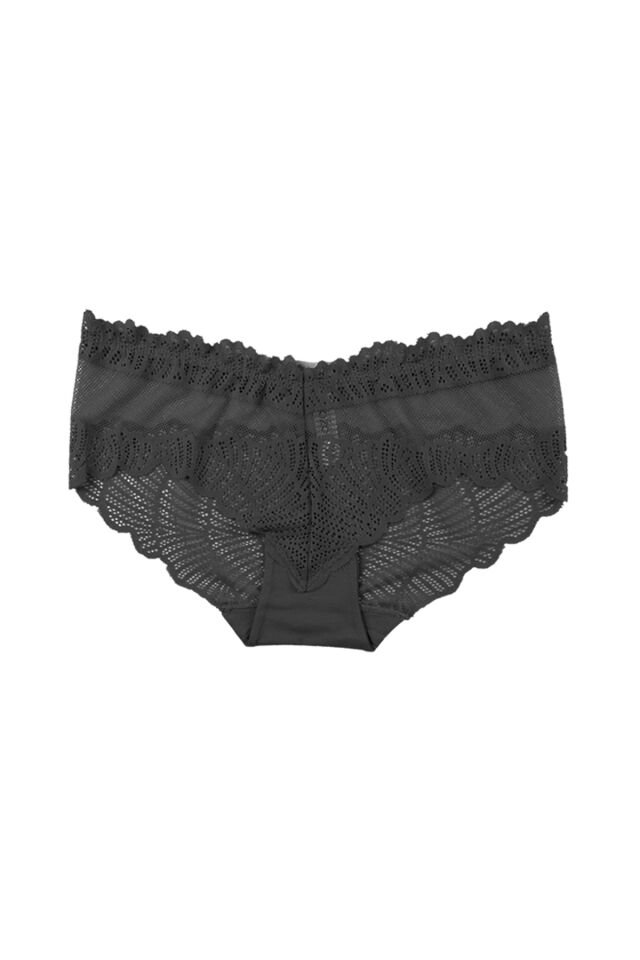 Kadın 6'lı Dantelli Külot Lacivert - Yeşil - S/M