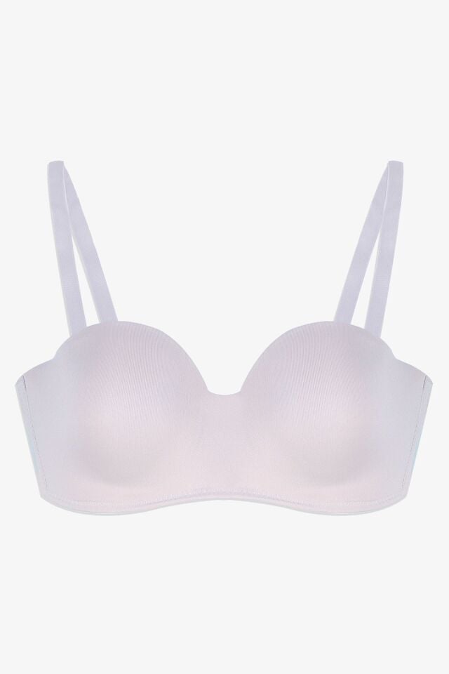 Kadın Dolgusuz Mikro Straplez Sütyen Beyaz - 85B