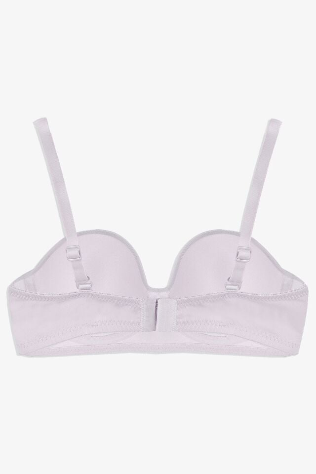 Kadın Dolgusuz Mikro Straplez Sütyen Beyaz - 85B