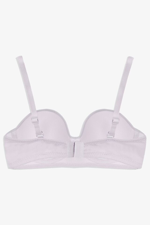 Kadın Dolgusuz Mikro Straplez Sütyen Beyaz - 80B