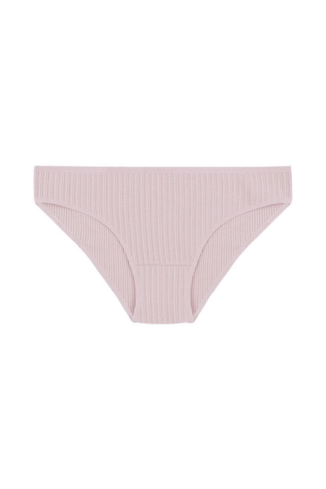 Kadın 3'lü Ajur  Slip Kahverengi - Ten - L/XL