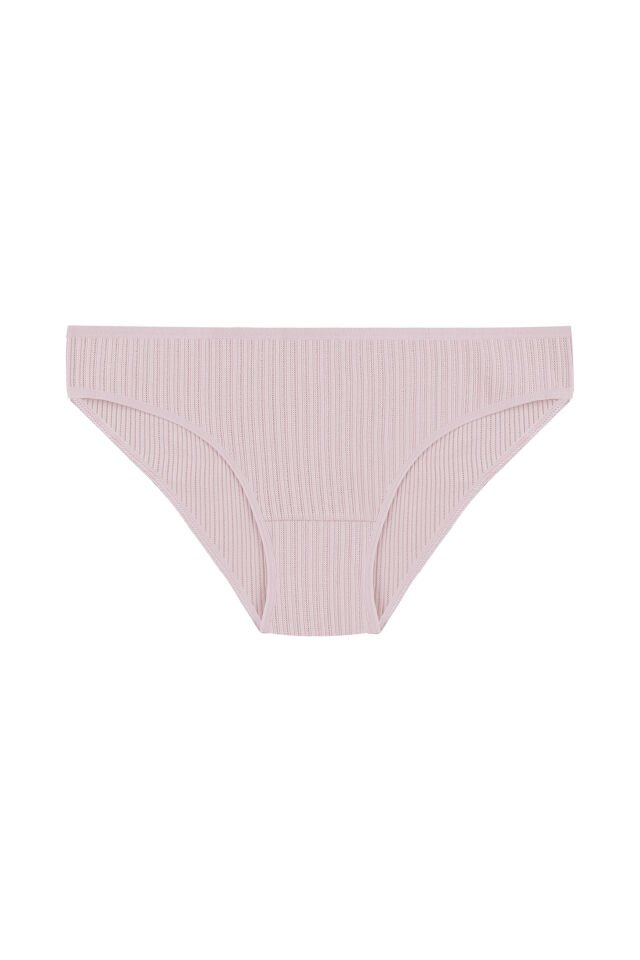 Kadın 3'lü Ajur  Slip Kahverengi - Ten - L/XL