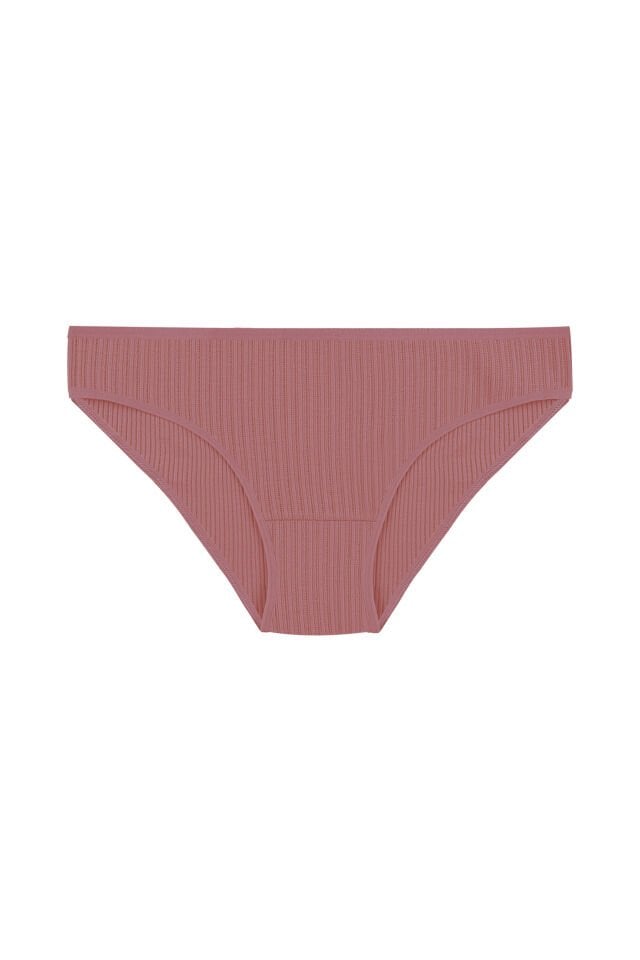 Kadın 3'lü Ajur  Slip Kahverengi - Ten - L  - XL