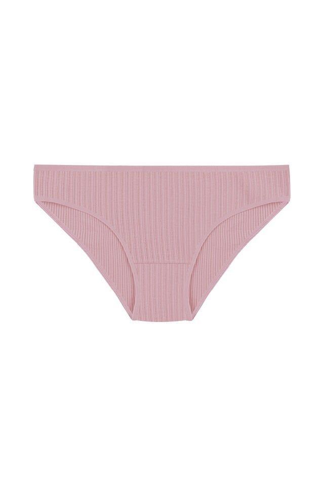 Kadın 3'lü Ajur  Slip Kahverengi - Ten - L  - XL