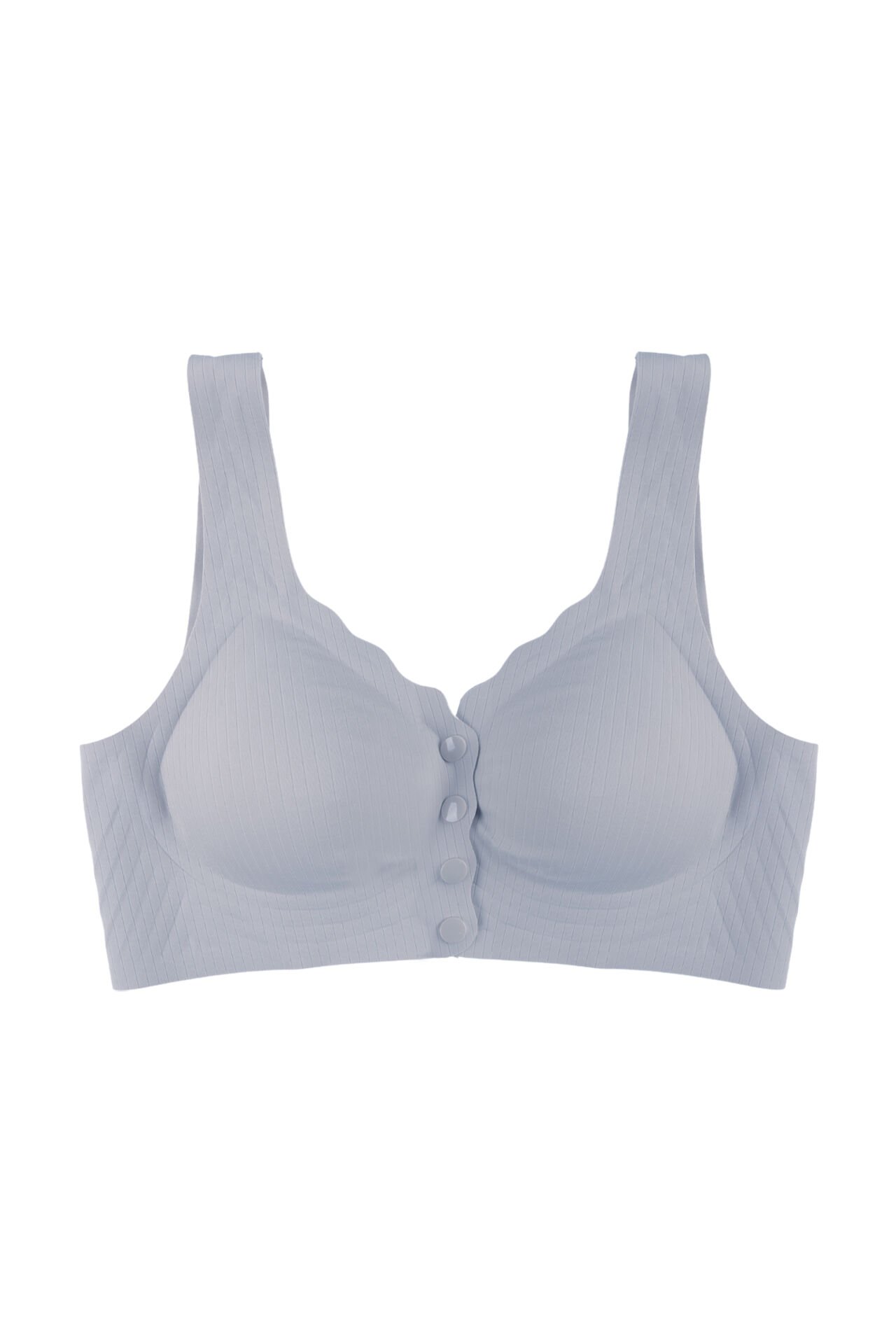 Balensiz Lazer Dikişsiz Kaplı Önden Kopçalı Sütyen Büstiyer 75B - Mavi