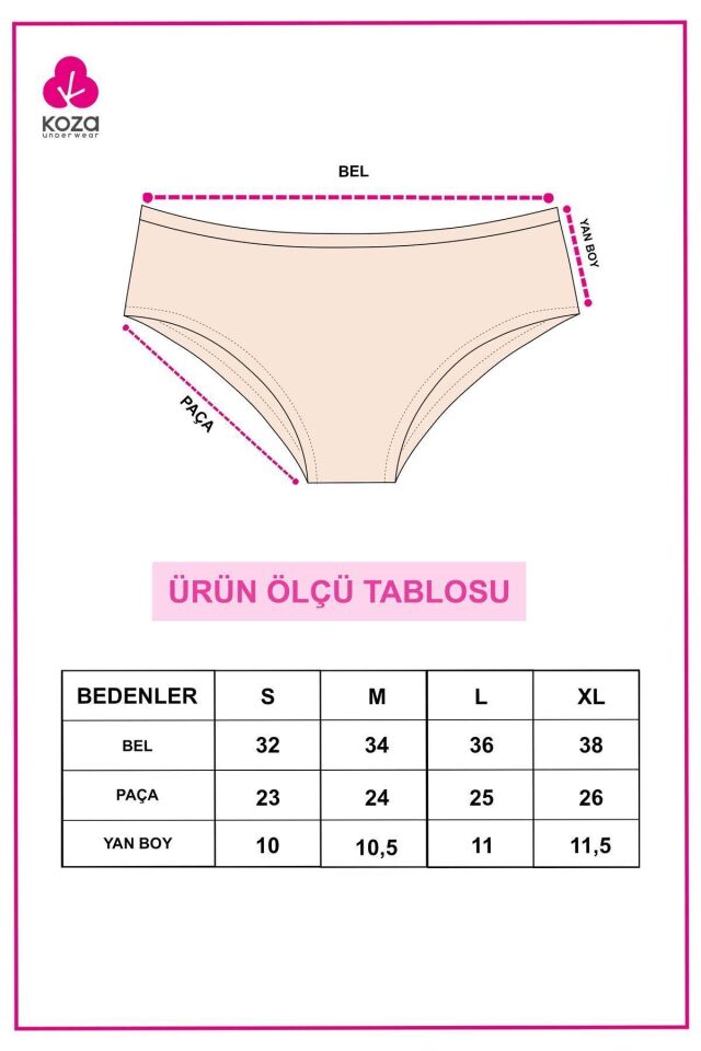 Kadın 5'li Likralı Hipster Siyah - S