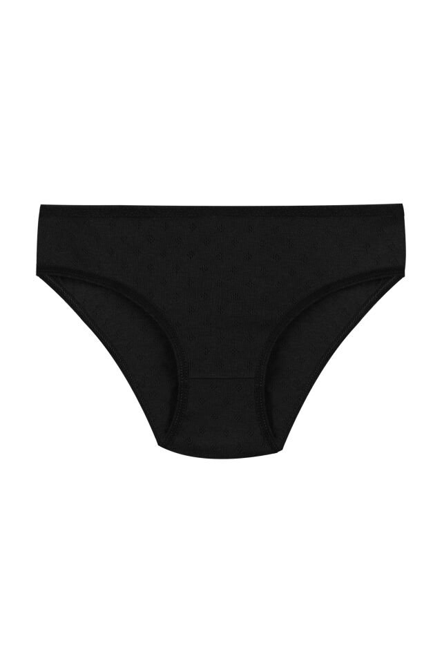 Kadın 3'lü Transfer Ribana Bato Siyah - Ten - XL