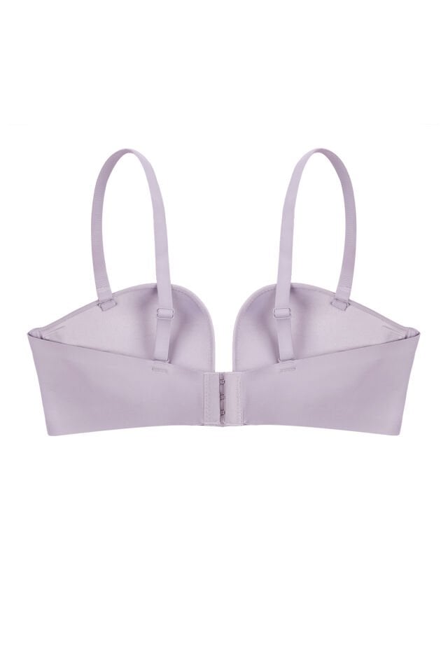 Derin Dekolte Destekli Dikişsiz Sütyen Pembe - 90B