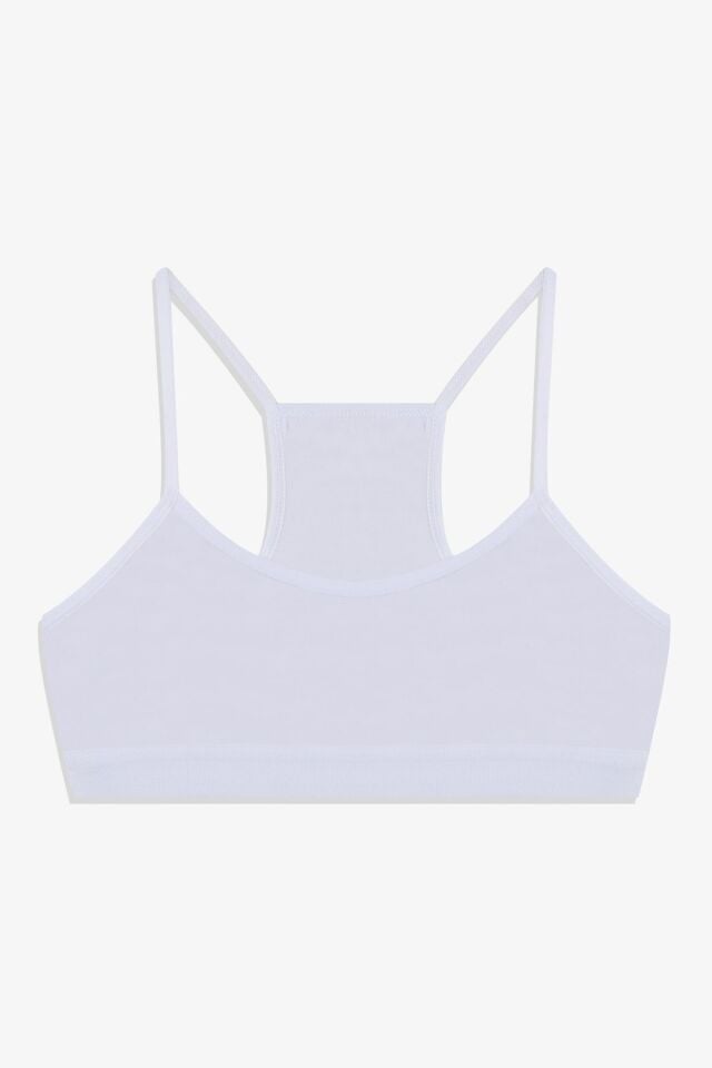 Kadın 3'lü Ince Askılı Yarım Büstiyer Beyaz - S - Beyaz - S