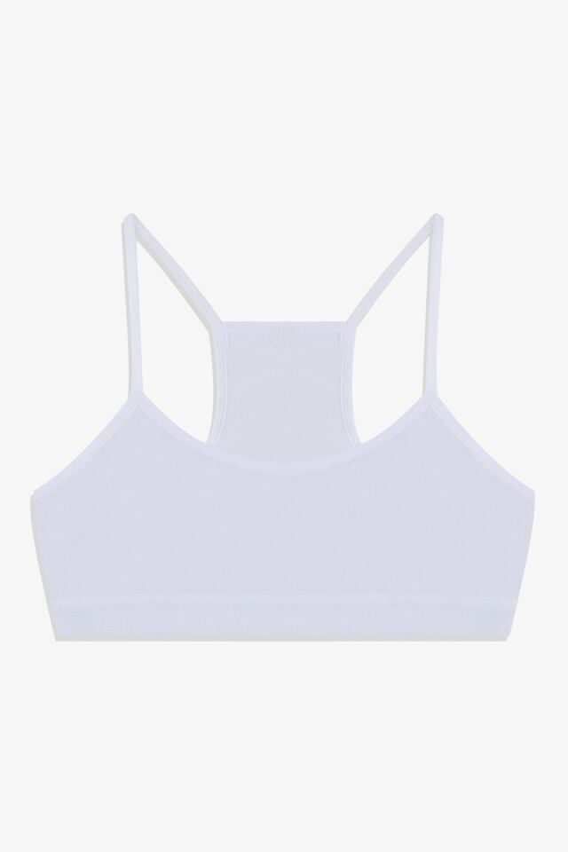 Kadın 3'lü Ince Askılı Yarım Büstiyer Beyaz - S - Beyaz - S