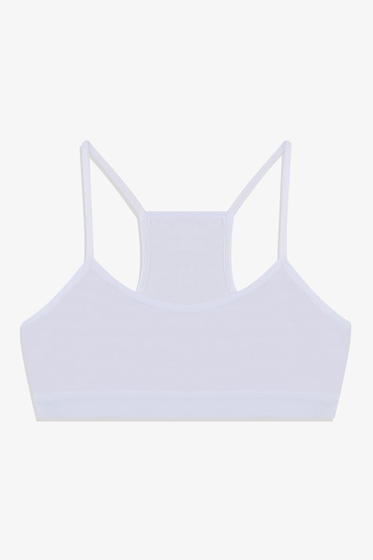 Kadın 3'lü Ince Askılı Yarım Büstiyer Beyaz - M - Beyaz - M