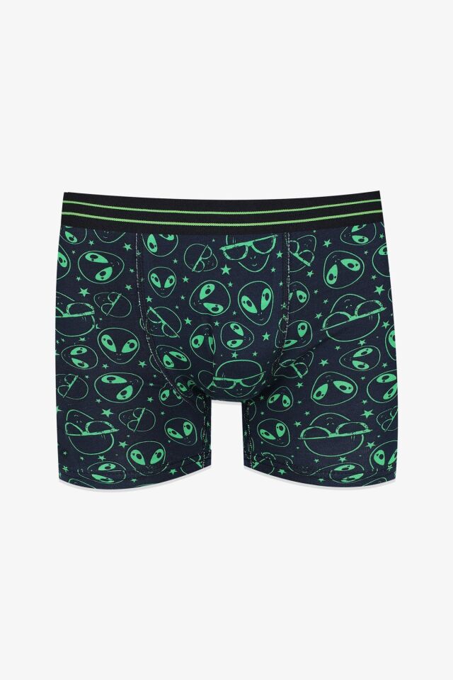 Erkek 3'lü Pamuklu Likralı Boxer canavarsiyahcanavar - 2XL