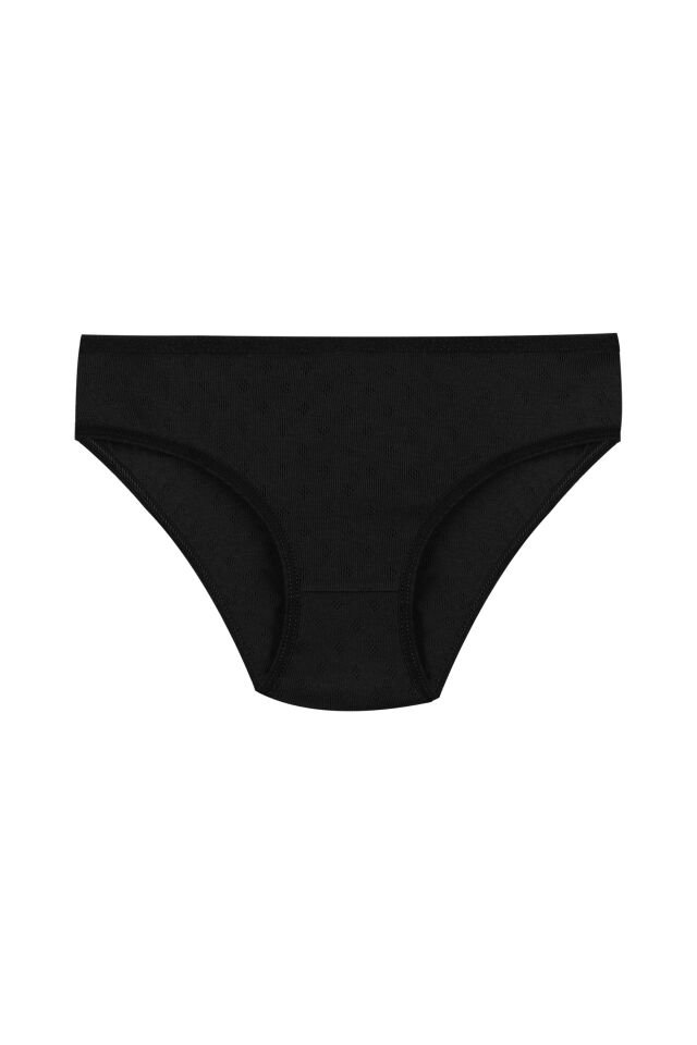 Kadın 3'lü Transfer Ribana Bato Siyah - Beyaz - 3XL