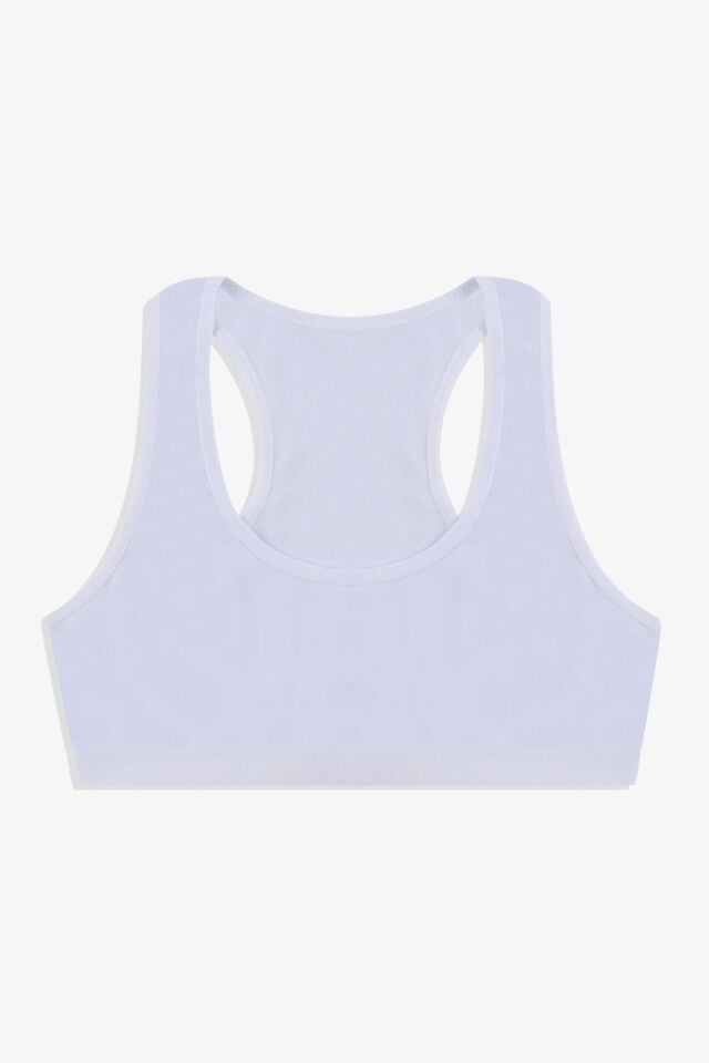 Kadın 3'lü Kalın Askılı Yarım Büstiyer Beyazgrisiyah - M