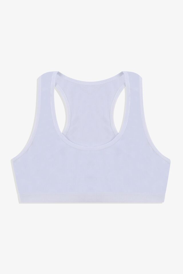 Kadın 3'lü Kalın Askılı Yarım Büstiyer Beyazgrisiyah - M