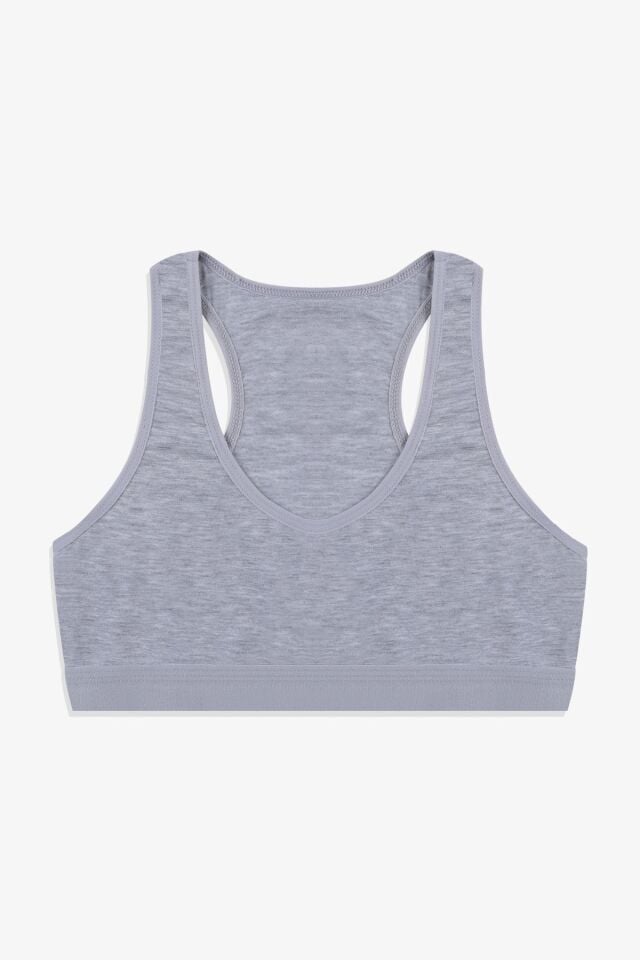 Kadın 3'lü Kalın Askılı Yarım Büstiyer Beyazgrisiyah - M