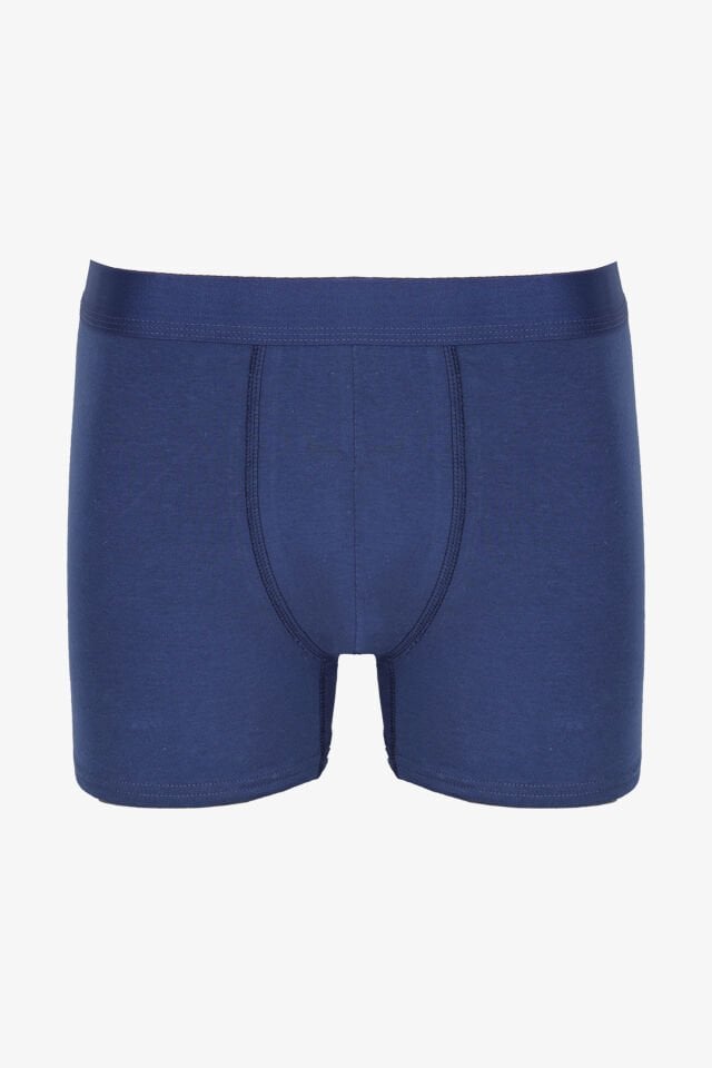 Erkek Tekli Pamuklu Boxer Lacivert - 2XL