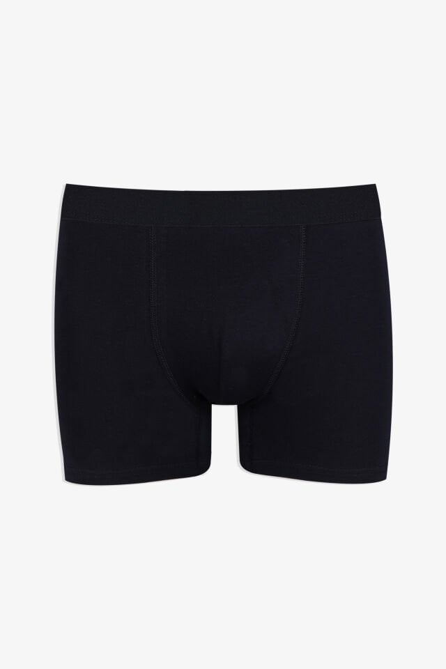 Erkek Tekli Pamuklu Boxer Lacivert - 2XL