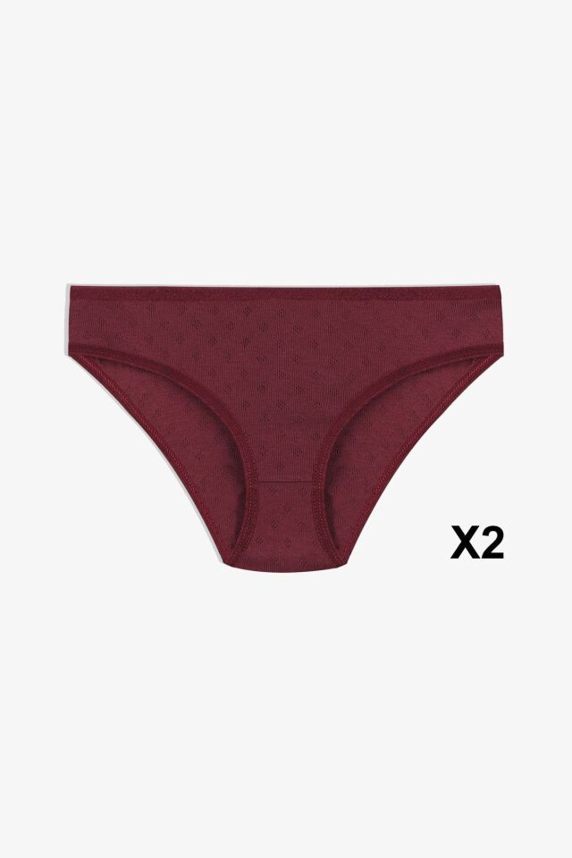 Kadın 7'li Desenli Jakarlı Pamuklu Külot 11089-4 - L/XL - 11089-4 - L/XL