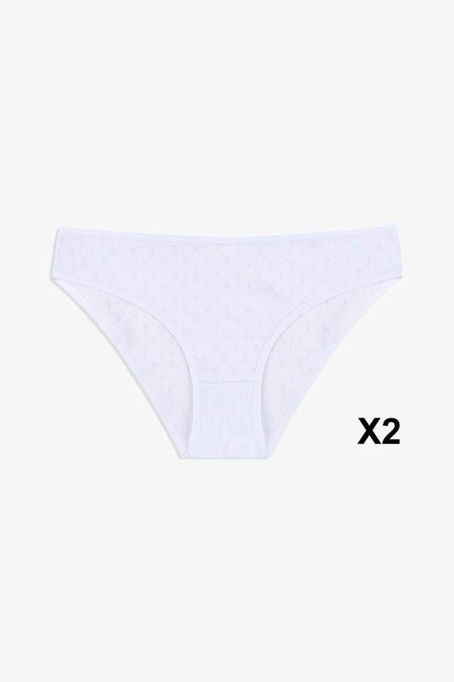 Kadın 7'li Desenli Jakarlı Pamuklu Külot 11089-4 - L/XL - 11089-4 - L/XL