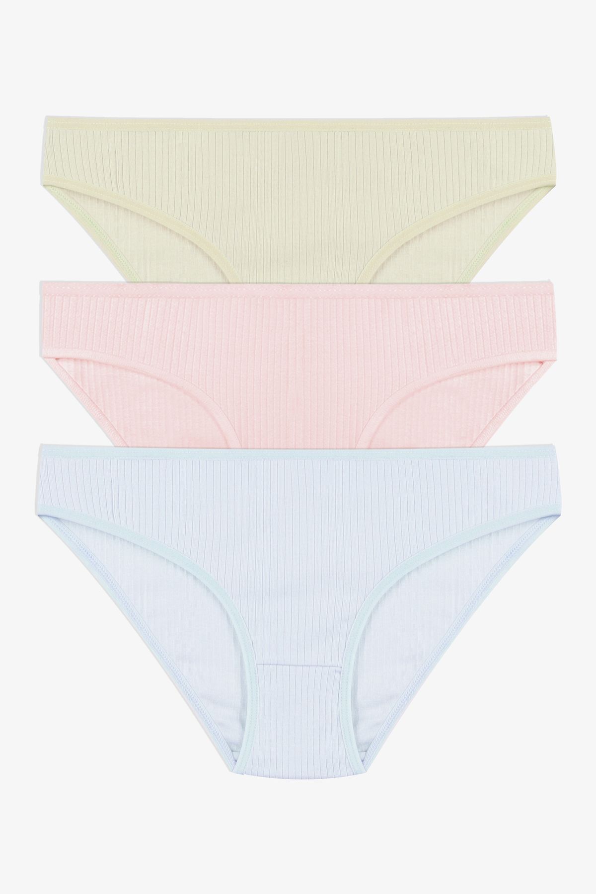 Kadın 3'lü Pamuklu Fitilli Külot 11050-30 - S/M