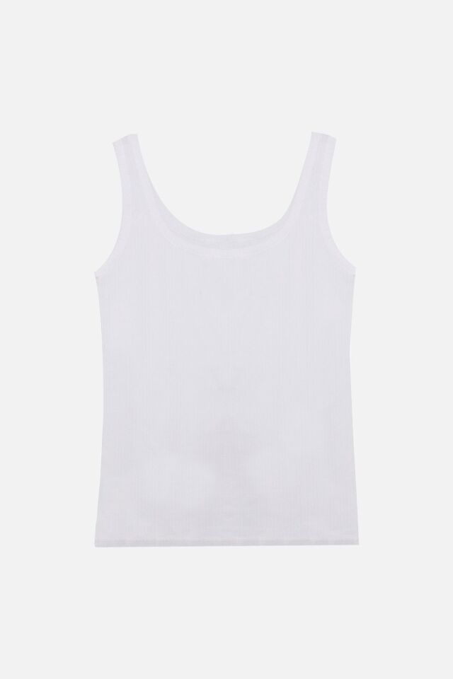 2'li Kalın Askılı Fitilli Atlet Siyahbeyaz - 2XL - Siyahbeyaz - 2XL