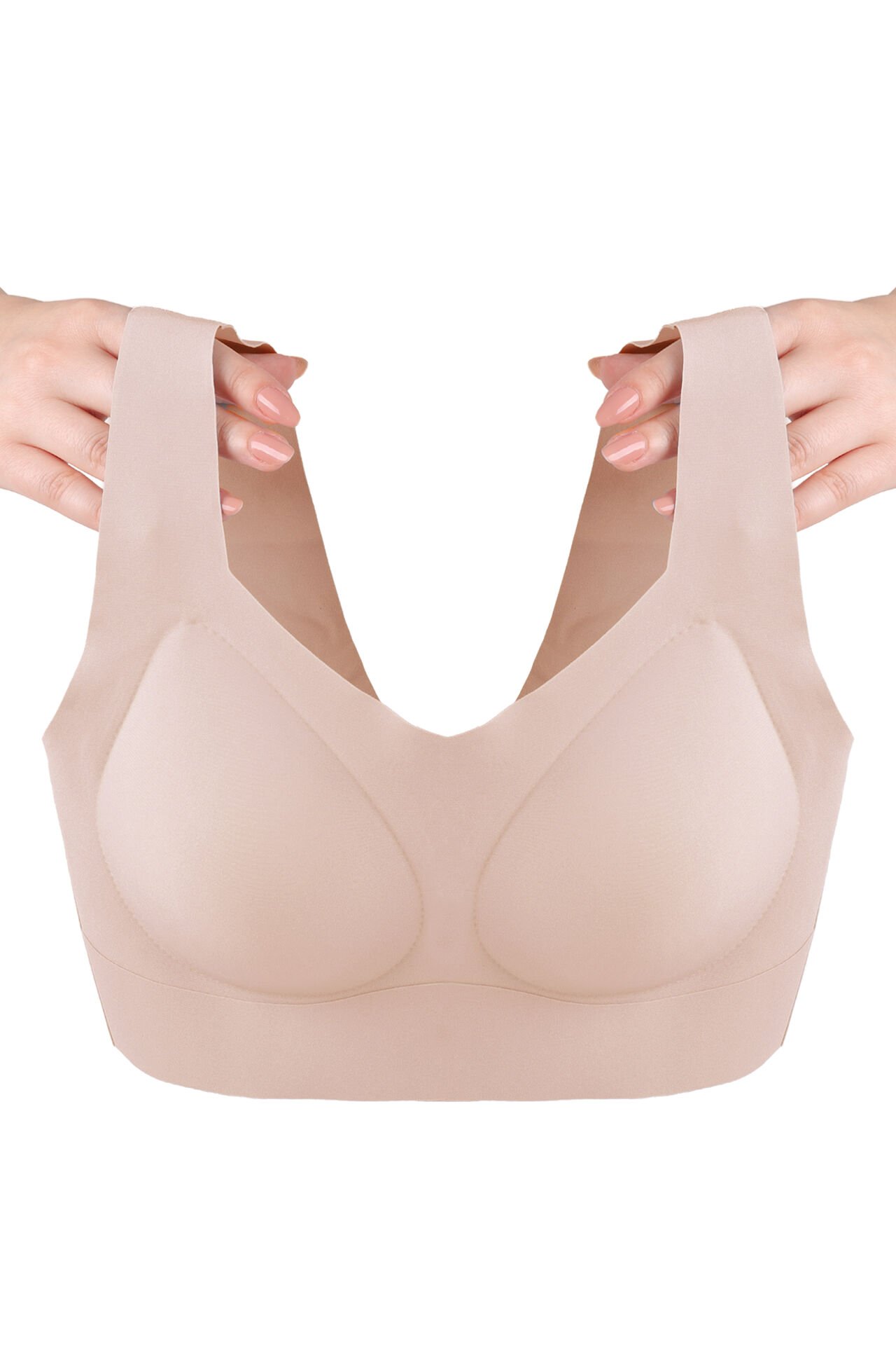 Kadın Dolgusuz Lez Dantelli Desteksiz Straplez Sütyen 85B - Ten