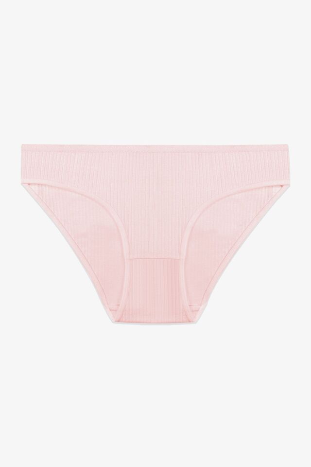 Kadın 3'lü Pamuklu Fitilli Külot 11050-22 - L/XL