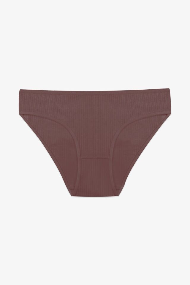 Kadın 3'lü Pamuklu Fitilli Külot 11050-18 - L/XL