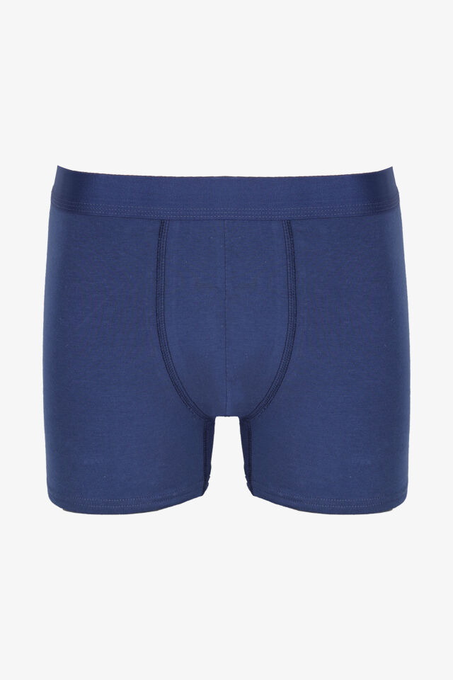 Erkek Tekli Pamuklu Boxer İndigo - 2XL