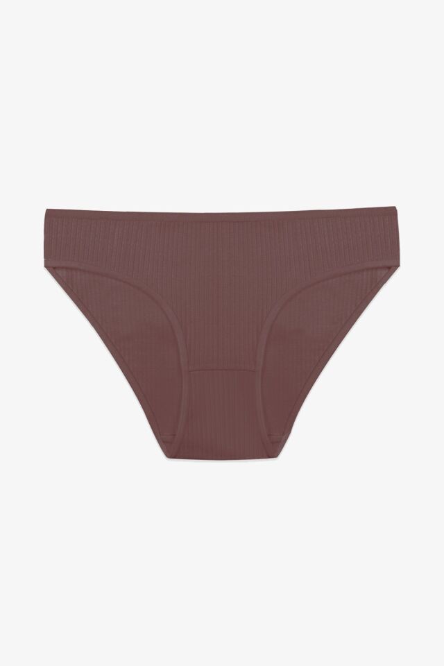 Kadın 3'lü Pamuklu Fitilli Külot 11050-15 - L/XL