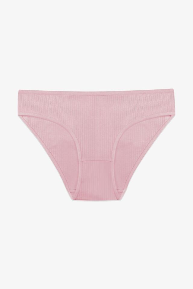 Kadın 3'lü Pamuklu Fitilli Külot 11050-15 - L/XL