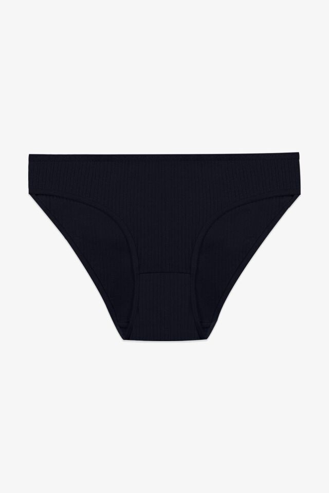 Kadın 3'lü Pamuklu Fitilli Külot 11050-15 - L/XL