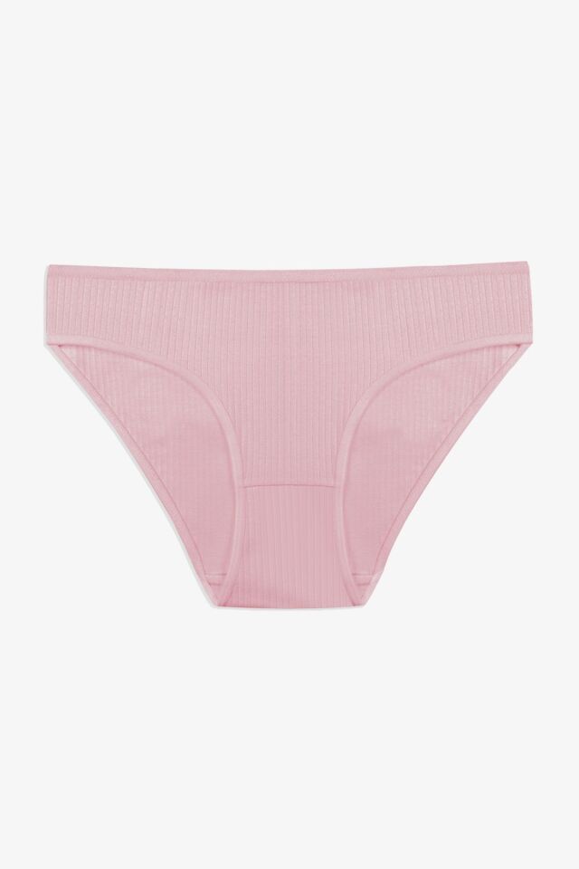 Kadın 3'lü Pamuklu Fitilli Külot 11050-2 - L/XL