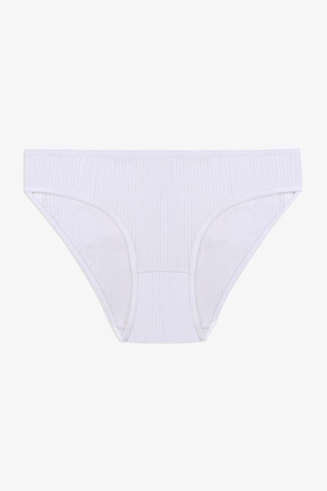 Kadın 3'lü Pamuklu Fitilli Külot 11050-2 - S/M