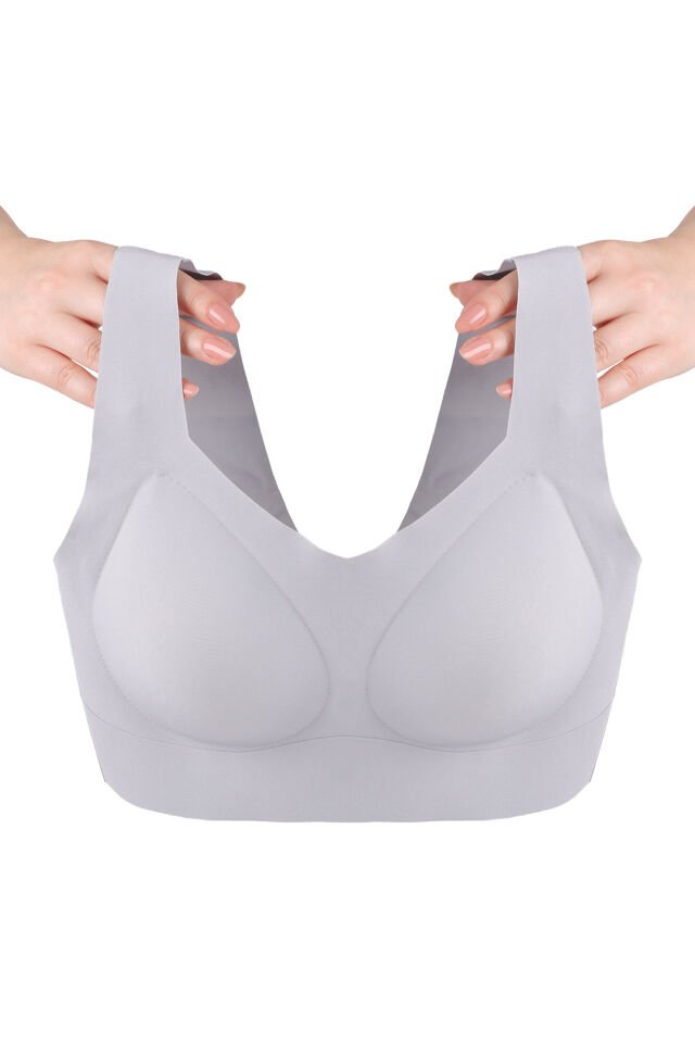 Kadın Dolgusuz Lez Dantelli Desteksiz Straplez Sütyen 85B - Bebe Mavisi