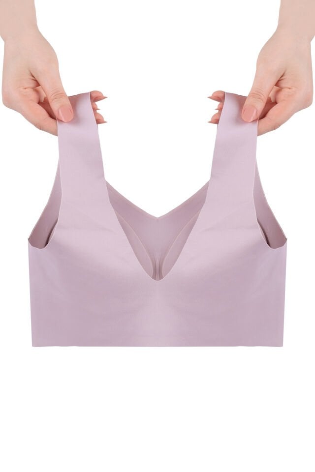 Kadın Dolgusuz Lez Dantelli Desteksiz Straplez Sütyen Pembe - 80B