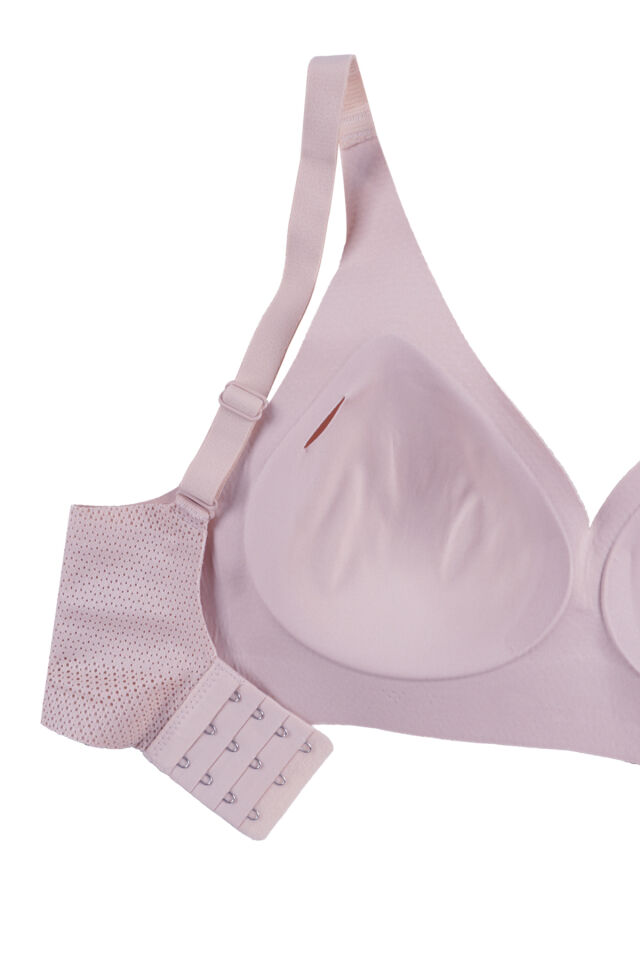 Balensiz Lazer Dikişsiz Nefes Aldıran Pedli Sütyen Pembe - 80B