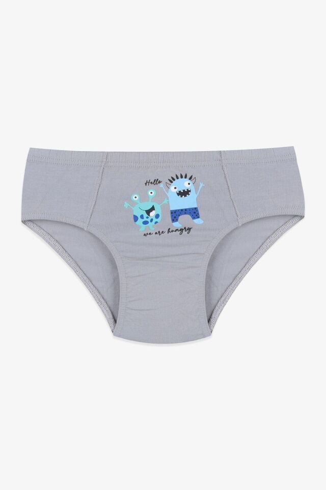 Erkek Çocuk 5'li Pamuklu Slip 3011-2 Arabalı Desen - 9-12 Yaş